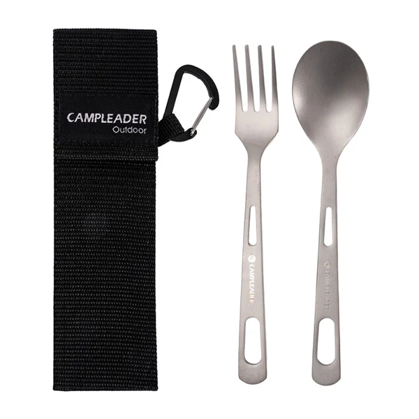 Trusted Maxbell Titanium Camping Tableware Durable Ultralight for Backpacking Tableware Fork Spoon Black Bag Environmentally Friendly