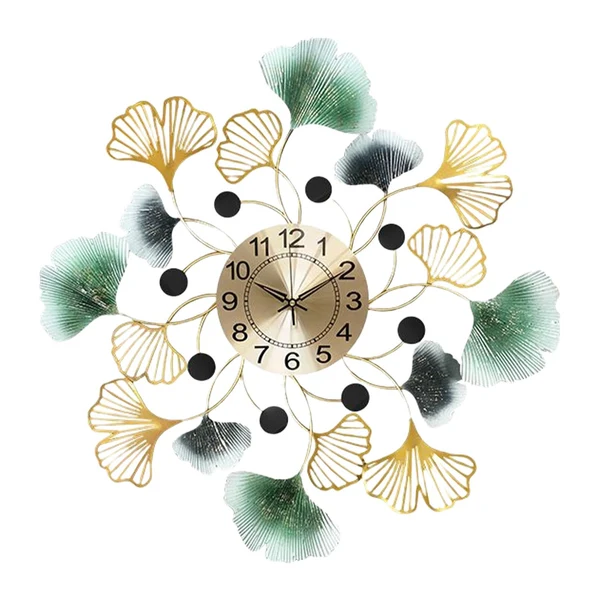 Elite Maxbell Modern Wall Clock Bedroom Hallway Silent Living Room Loft Bathroom Metal Green Recyclable