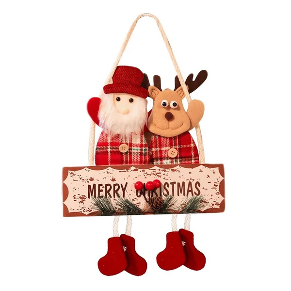 Functional Maxbell Rustic Christmas Sign Front Art Decor Centerpieces Crafts for Xmas Tree Santa and Deer Specialty