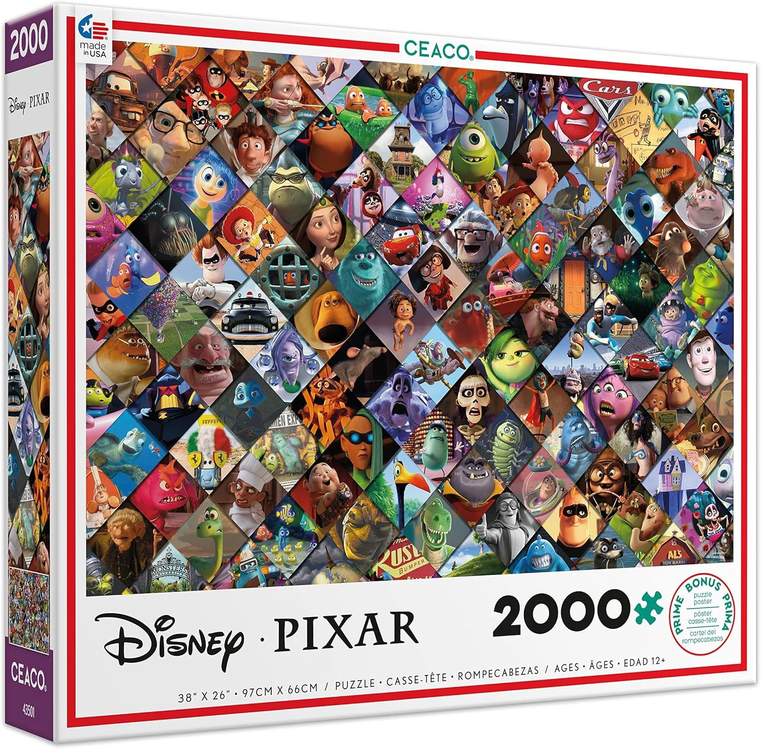 Fine Crafted Ceaco - Disney Pixar Clips - 2000 Piece Jigsaw Puzzle 5 Smart