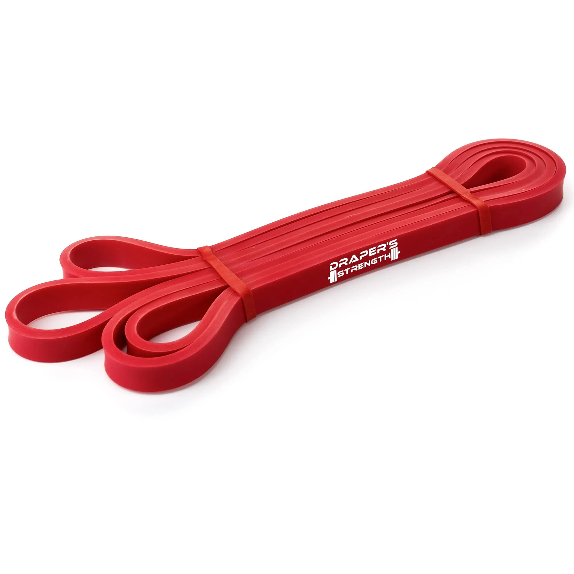 Carefully Designed DRAPER'S STRENGTH Heavy Duty Resistance Stretch Loop Bands for Powerlifting Workout Exercise and Assisted Pull Ups 02. Red Trusted