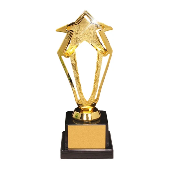 Sophisticated Maxbell Plastic Golden Award Trophies Trophy Cup Black Base for Celebrations Soccer 20.5cm Tall Functional