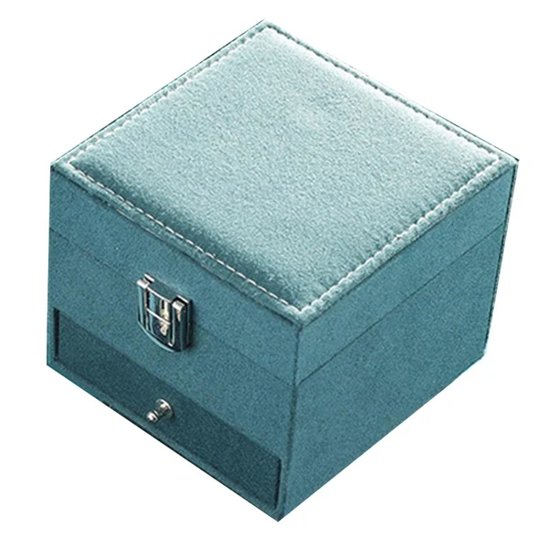 Green Maxbell Portable Jewelry Box Organizer Gift Multi Layer for ear Stud Bracelet Chain Eco-Friendly