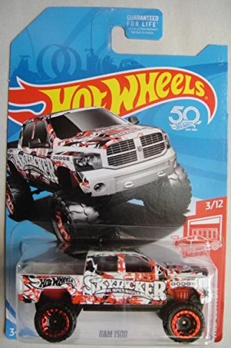 Eco-Friendly Hot Wheels RED EDITION 3 12 EXCLUSIVE WHITE RED DODGE RAM 1500 50TH ANNIVERSARY Exceptional