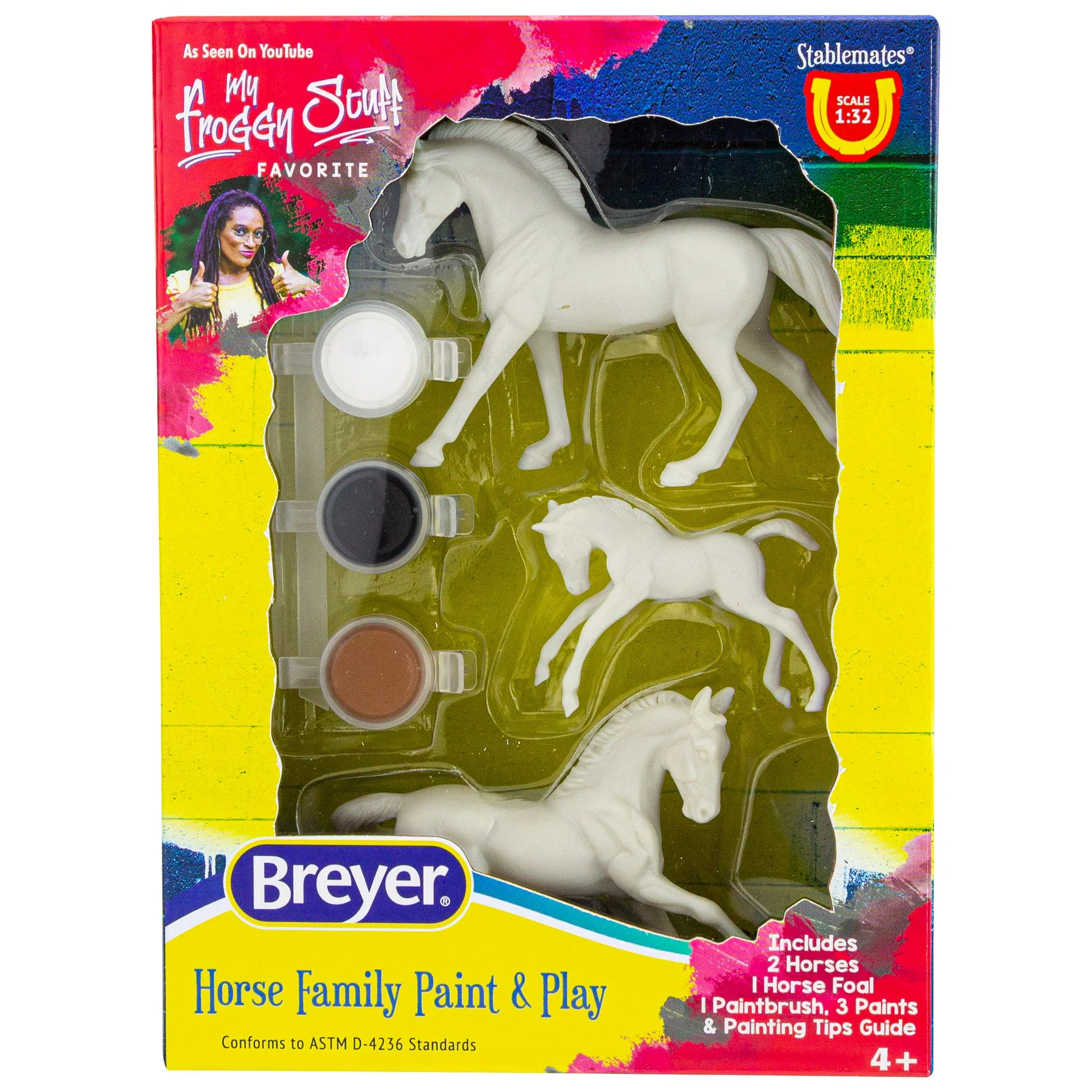 Advanced Breyer Horses Stablemates Horse Family Paint Set 3 Horse Set 1 32 Scale Horse Toy Model 4239 White Pure