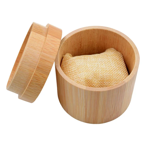 Clean Maxbell Wooden Watch Storage Case Waterproof Single Slot Travel for Rings Earrings Selected