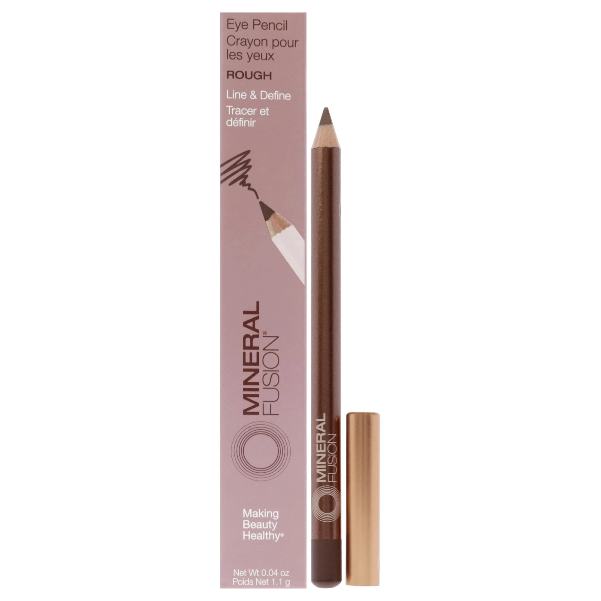 Selected Eye Liner Pencil - Rough by Mineral Fusion for Women - 0.04 oz Eyeliner Enhanced