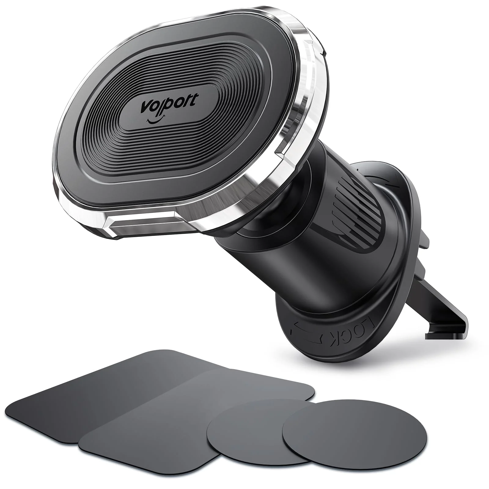 Relaxed volport Magnetic Phone Mount for Car Vent Strong Magnet Clip Hook Air Vent Holder for iPhone 16 15 14 13 12 Pro Max Plus Samsung S24 Ultra S24 … Elite