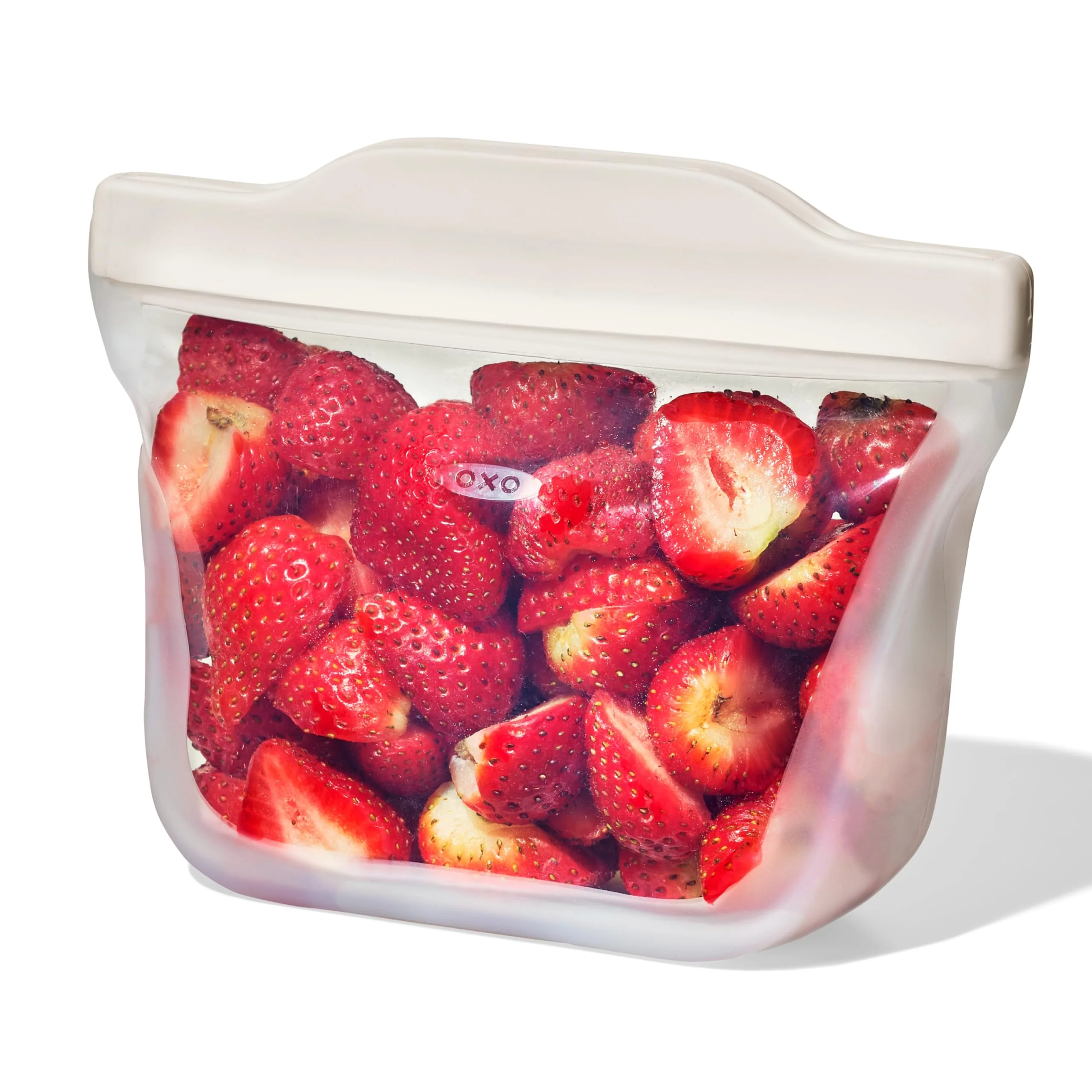 Expertly Made OXO Good Grips Silicone Reusable Bag - Stand-Up Snack 12 oz - Oat Reliable