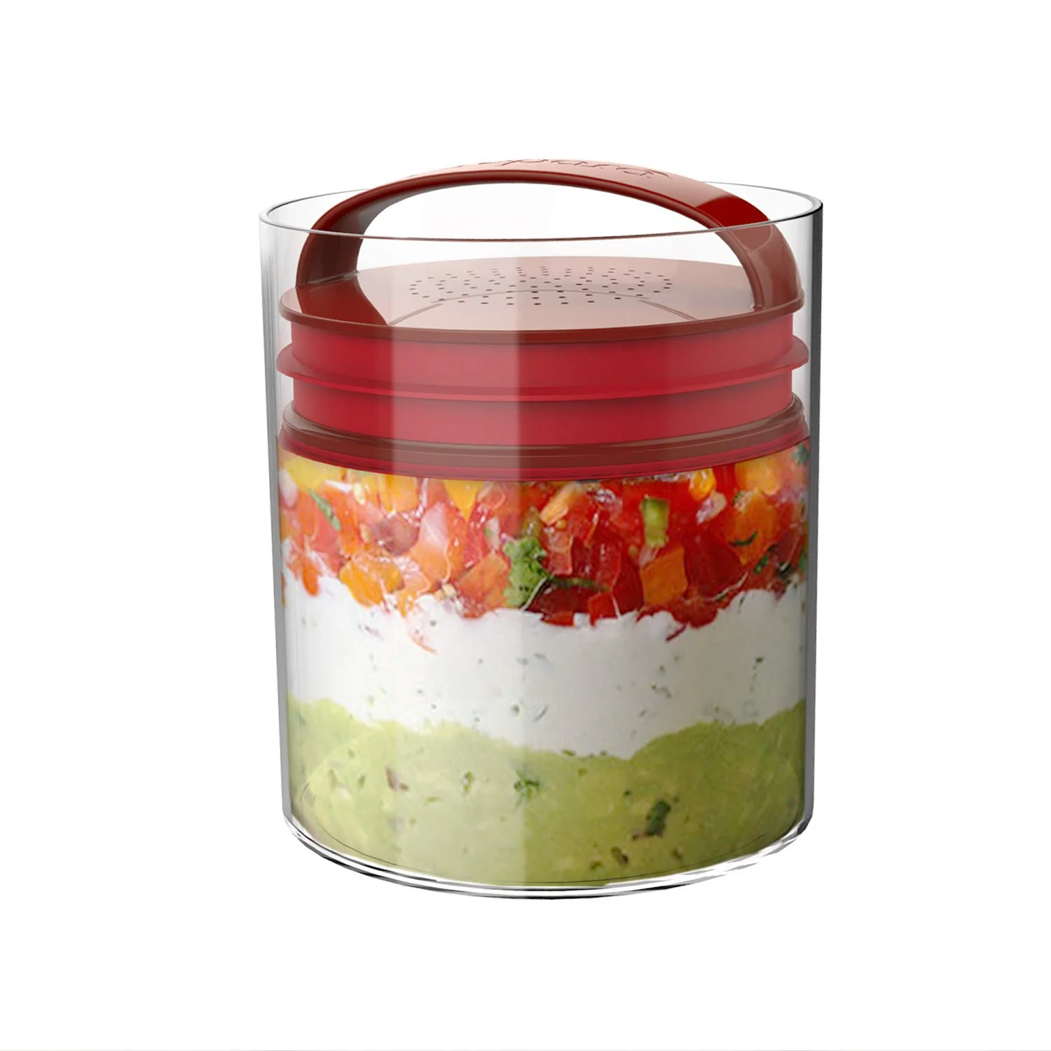 Contemporary Prepara Evak Super Savor Plastic Food Storage 14 Ounce Red Comfortable