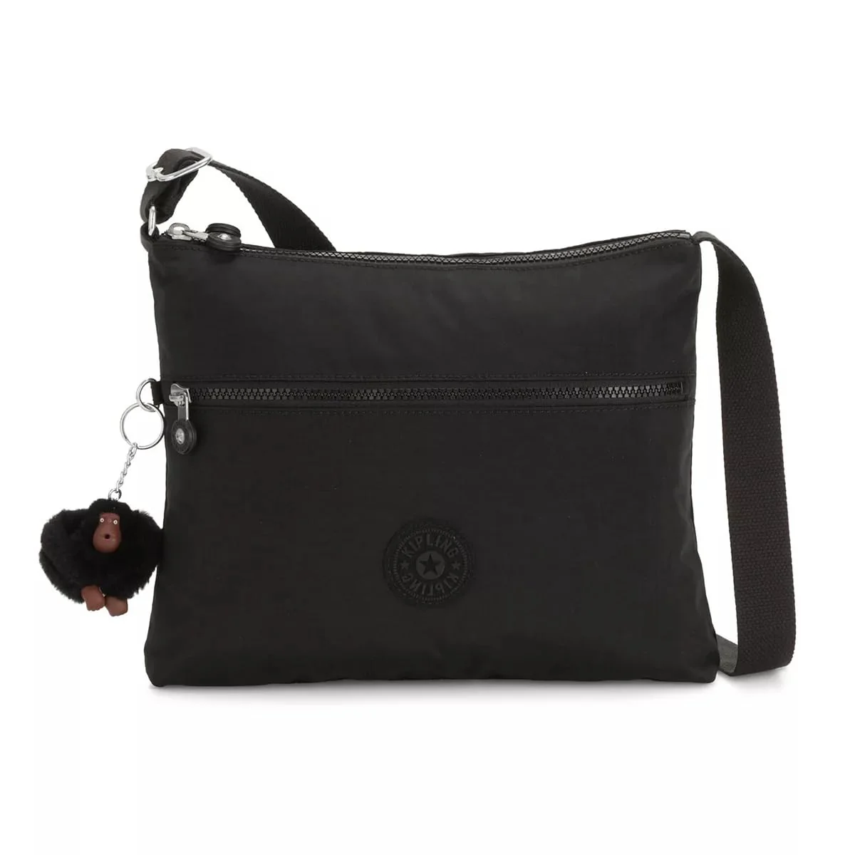 Breathable Kipling Womens Women's Annabelle Bag Medium Handbag Polyester Crossbody Bag Black Tonal 11.25 L x 9.5 H 1.5 D US Safe