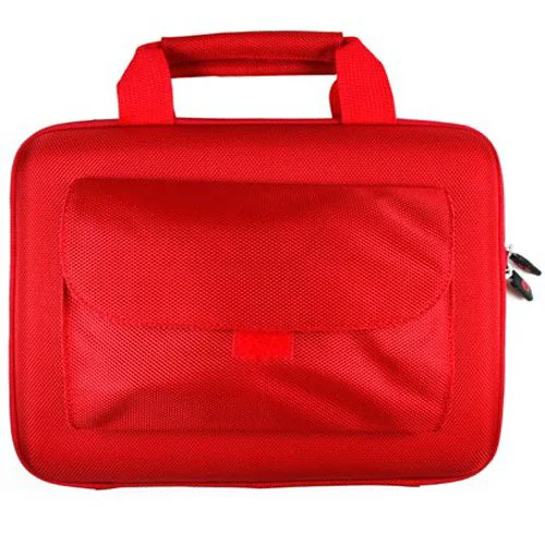 Flexible Kroo USA Cube Case with Pocket for Netbook up to 10in Red Luxury