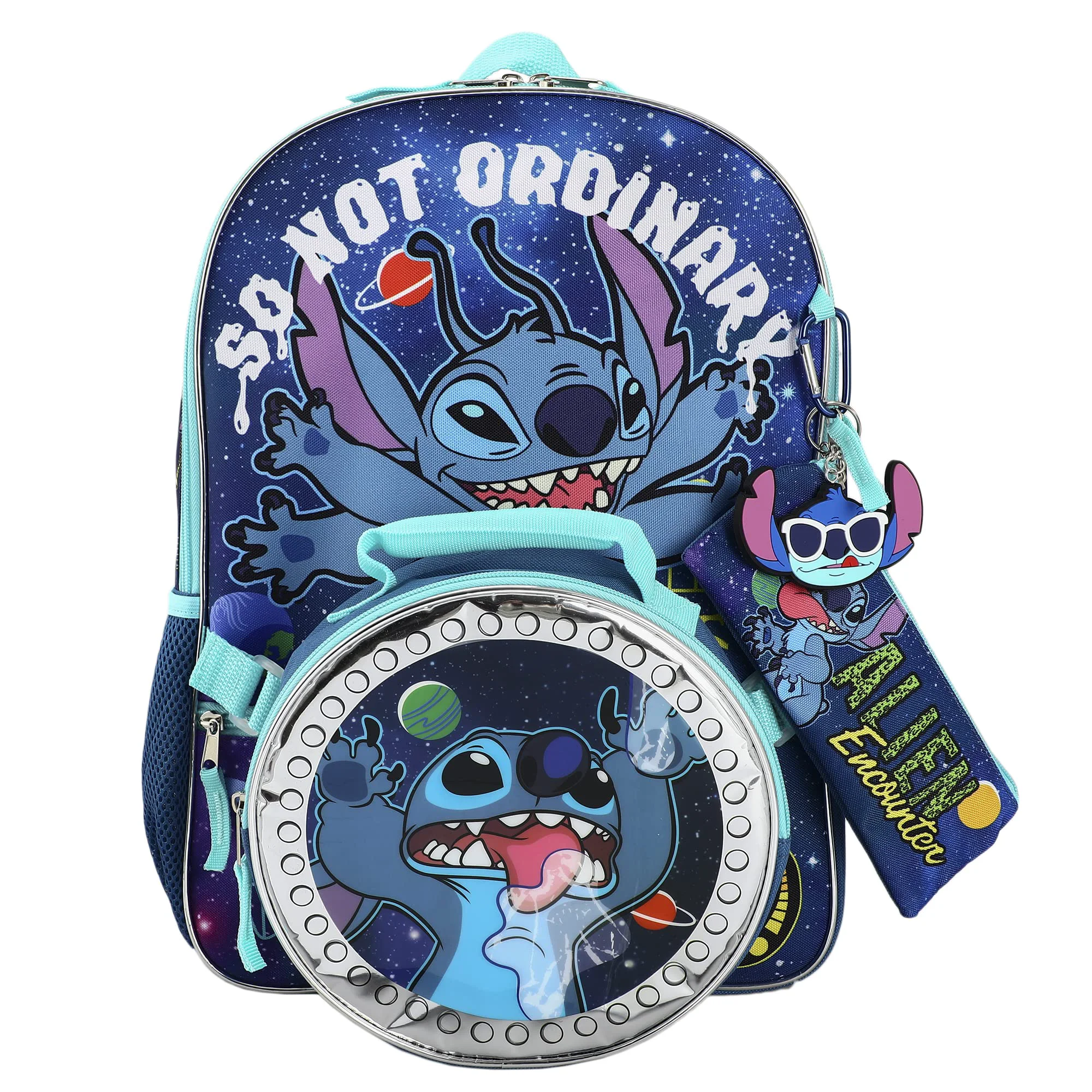 Relaxed BIOWORLD Unisex Lilo Stitch 5 Piece Backpack Set Little Kid Big Kid Purple One size Fine Crafted