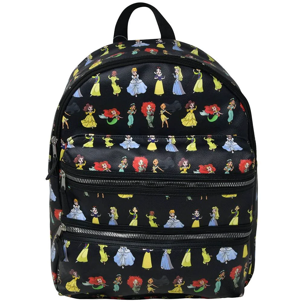 Premium Disney Princess 16 PU Leather Deluxe Backpack- TPRM Elegant