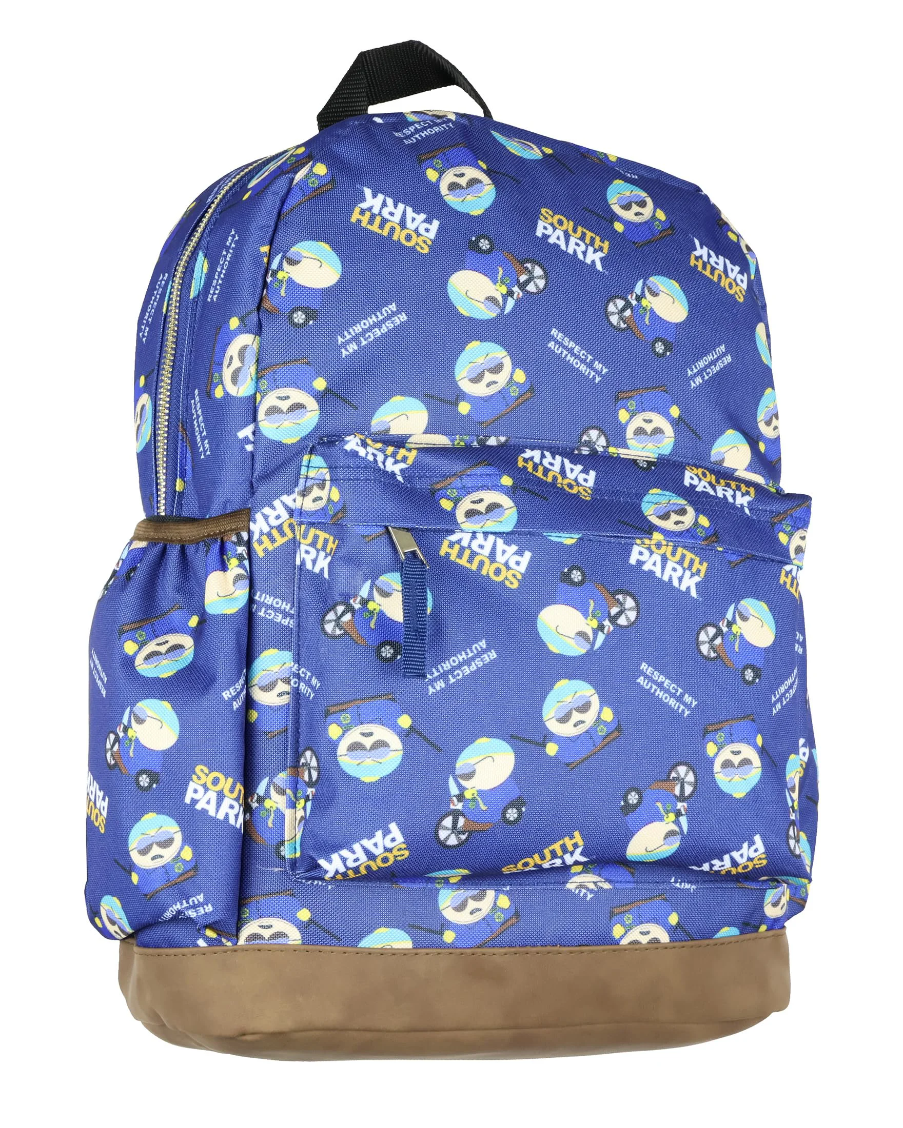 Carefully Designed South Park Backpack Cop Cartman Respect My Authority School Bookbag For Daily Use Premium Material