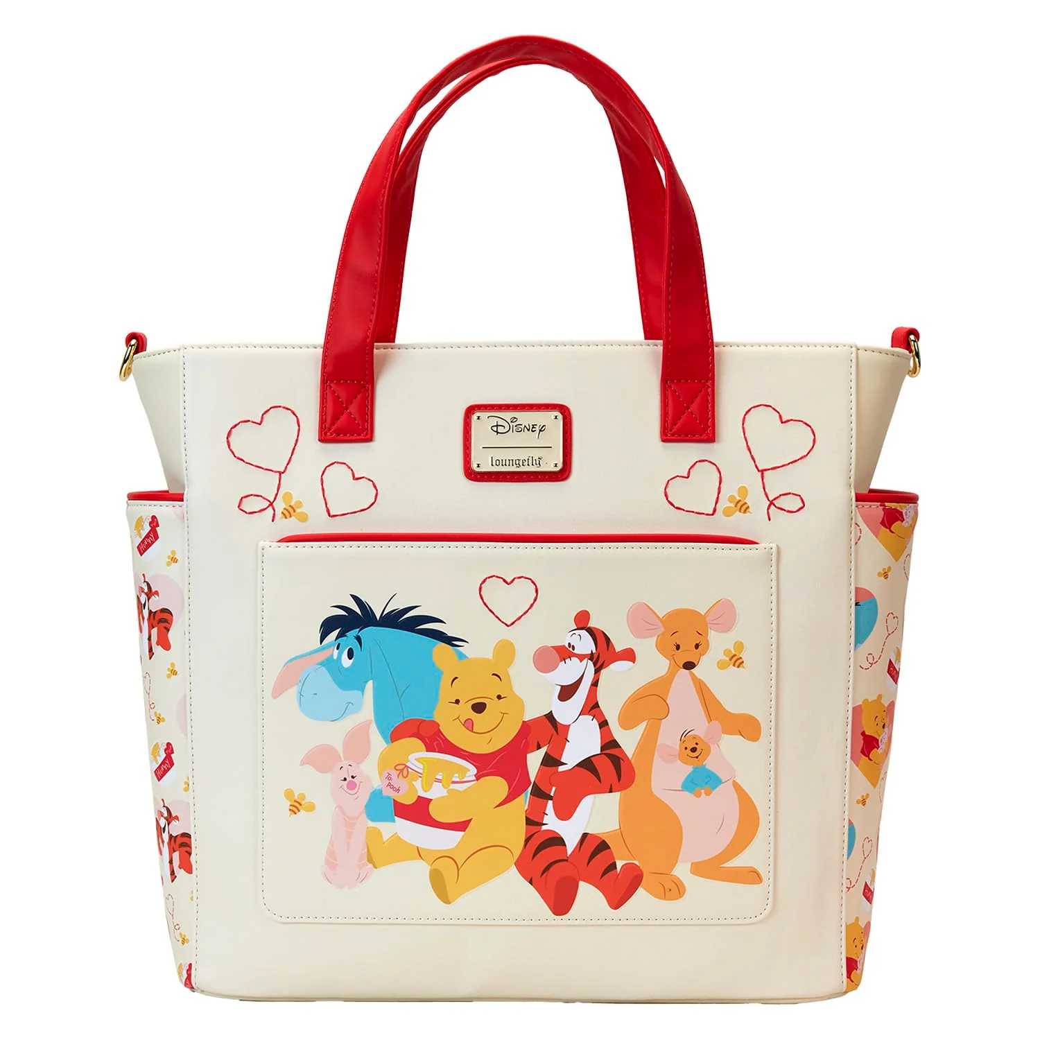 Environmentally Friendly Loungefly Disney Winnie The Pooh Love Convertible Backpack and Tote Bag Unique