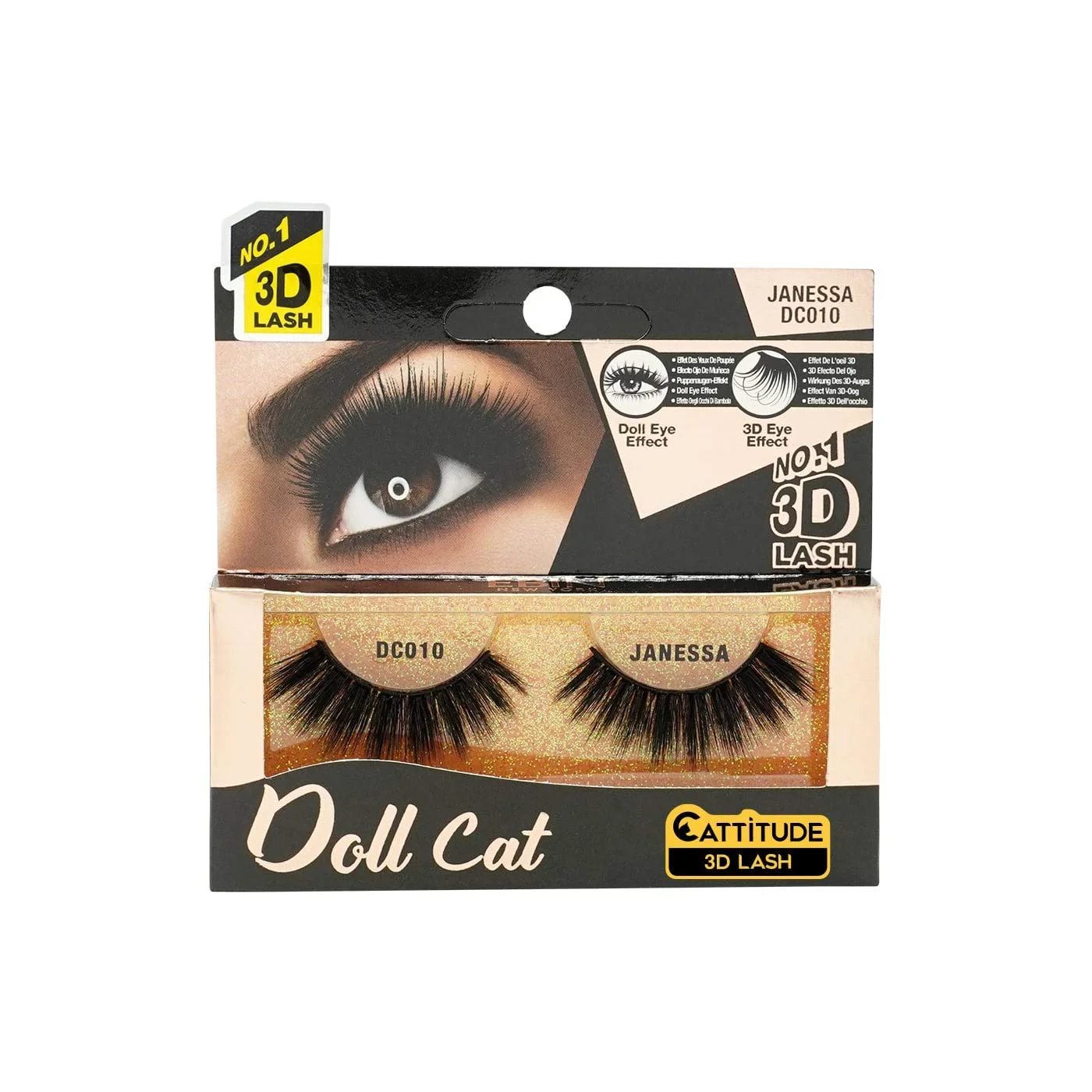 Top-Quality Janessa - Doll Cat 3D Lashes Easy-to-Use