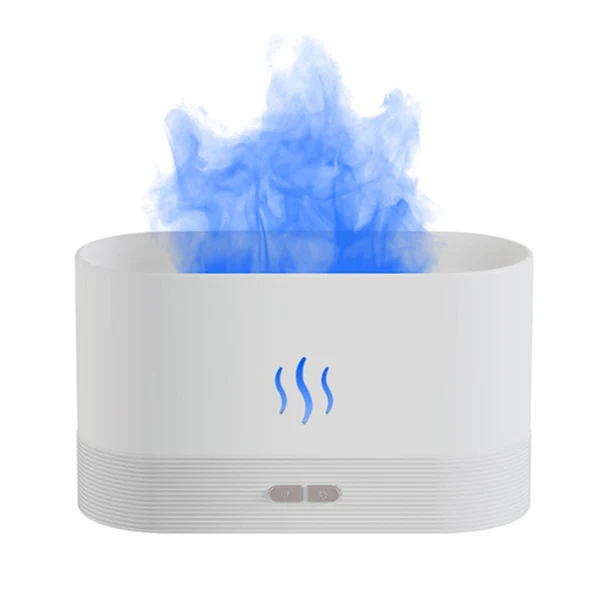 Efficient Maxbell Air Humidifier USB with istic Flame Auto Shut Off Home Decor White Healthy
