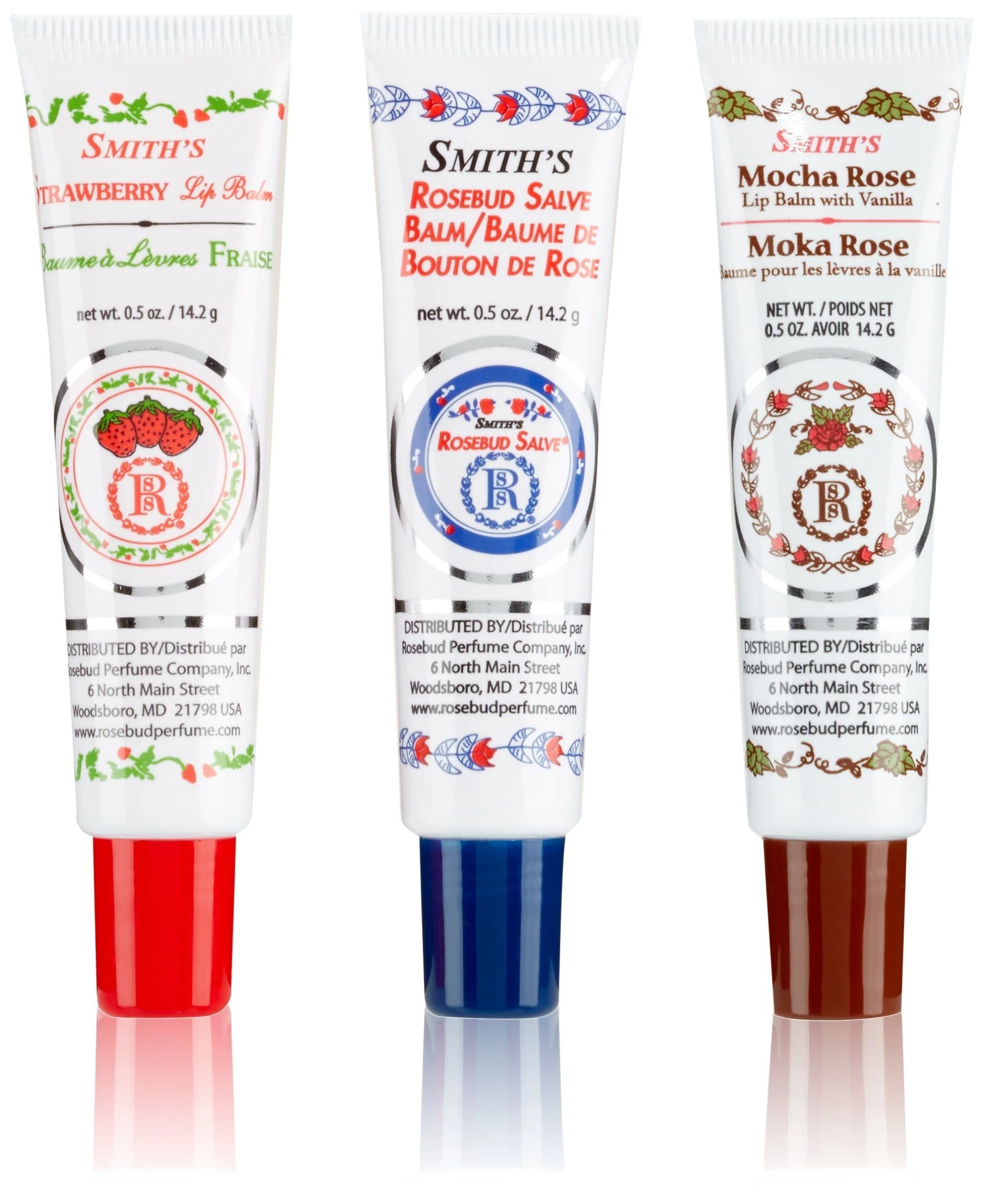 Clean Rosebud Medley Of Lip Balm Tubes 0.5 Ounce 2.4 Count Fashionable