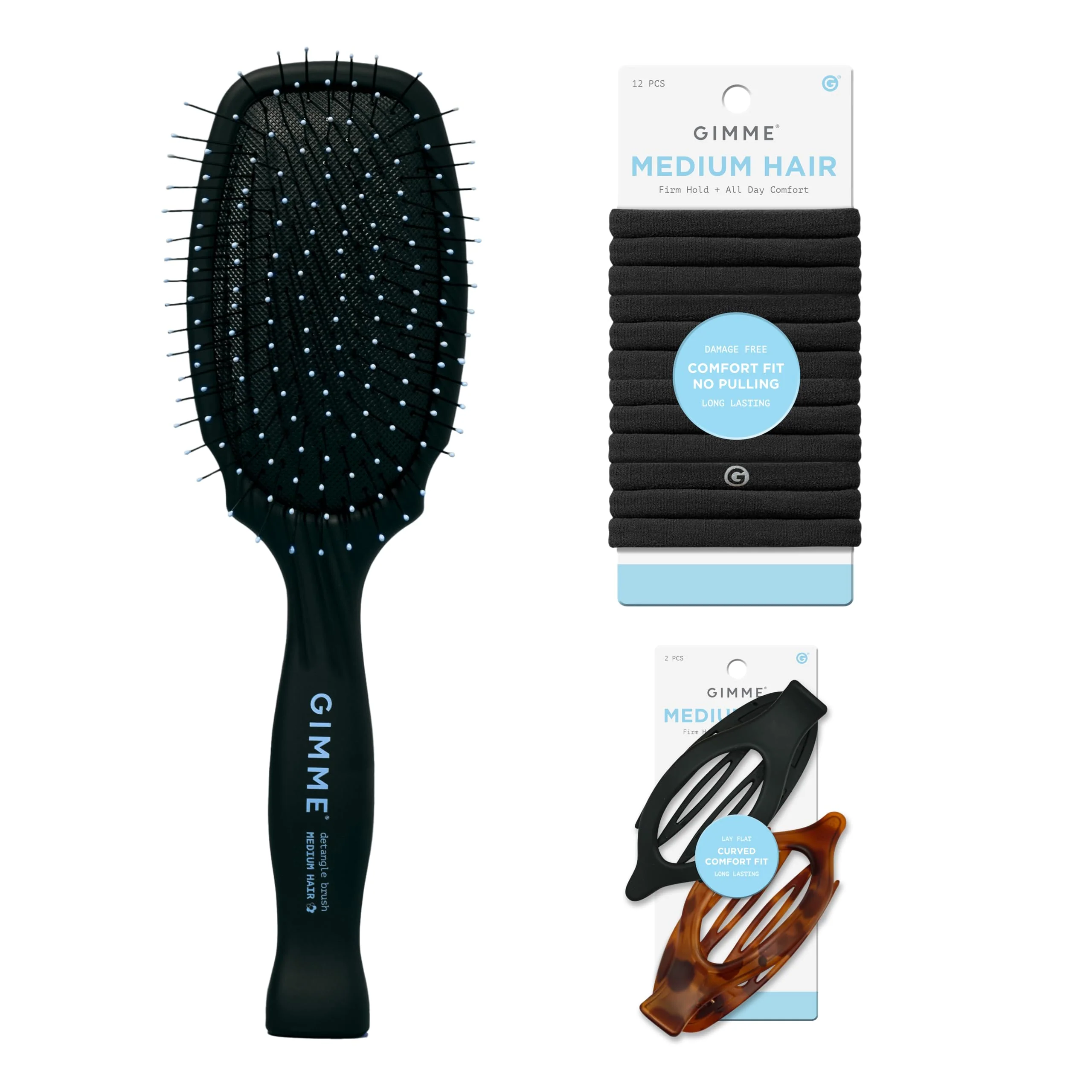 Carefully Designed Gimme Beauty - Medium Hair Brush - Damage- Detangling Hair Brush - Soft Bristle Brush with Anti-Static Heat Resistant Nylon Bristles Trusted