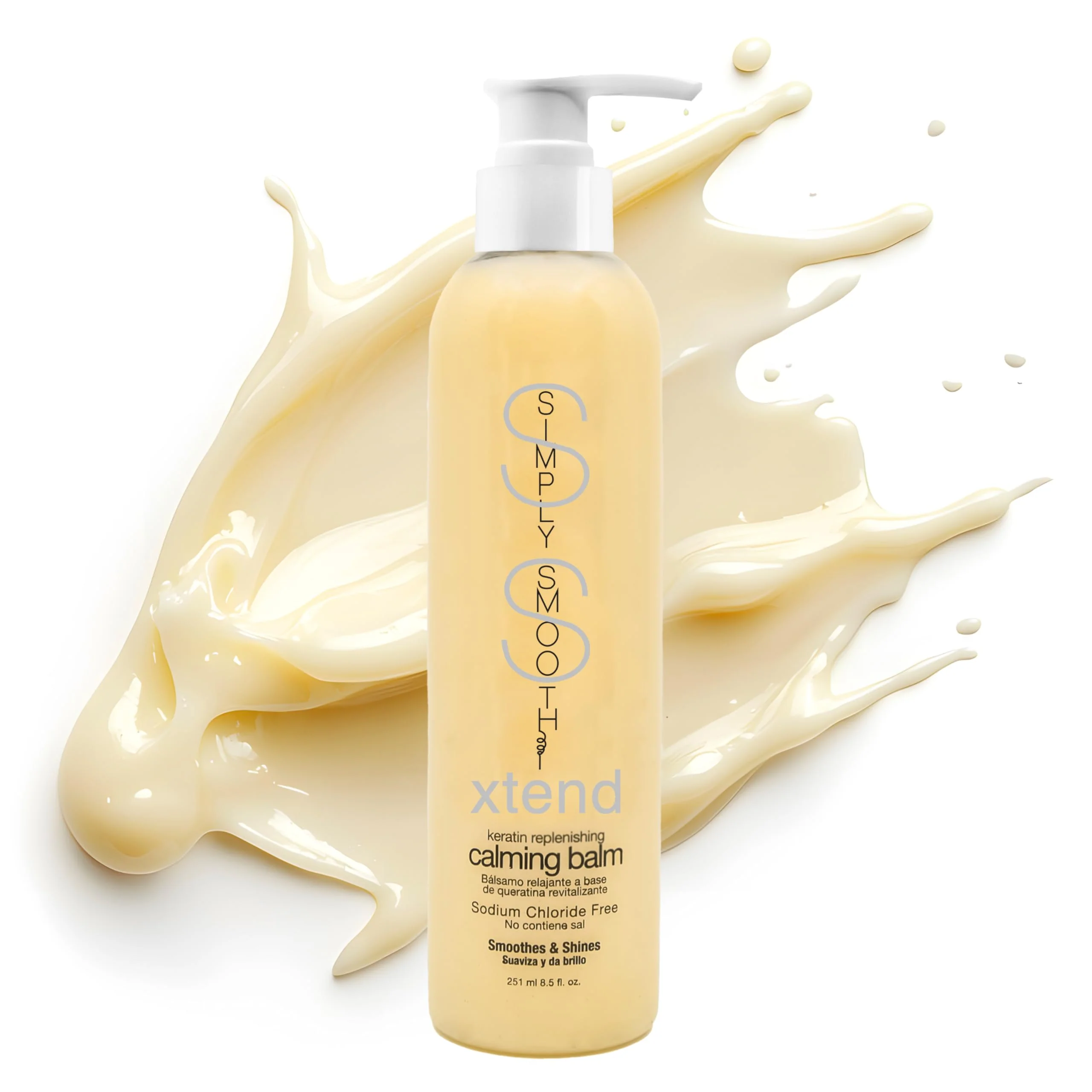 Safe SIMPLY SMOOTH Xtend Keratin Replenishing Calming Balm Smoothing Or Curling Balm 1-Day Frizz Blowout Infused with Collagen To Repair Dry Damaged Premium Material