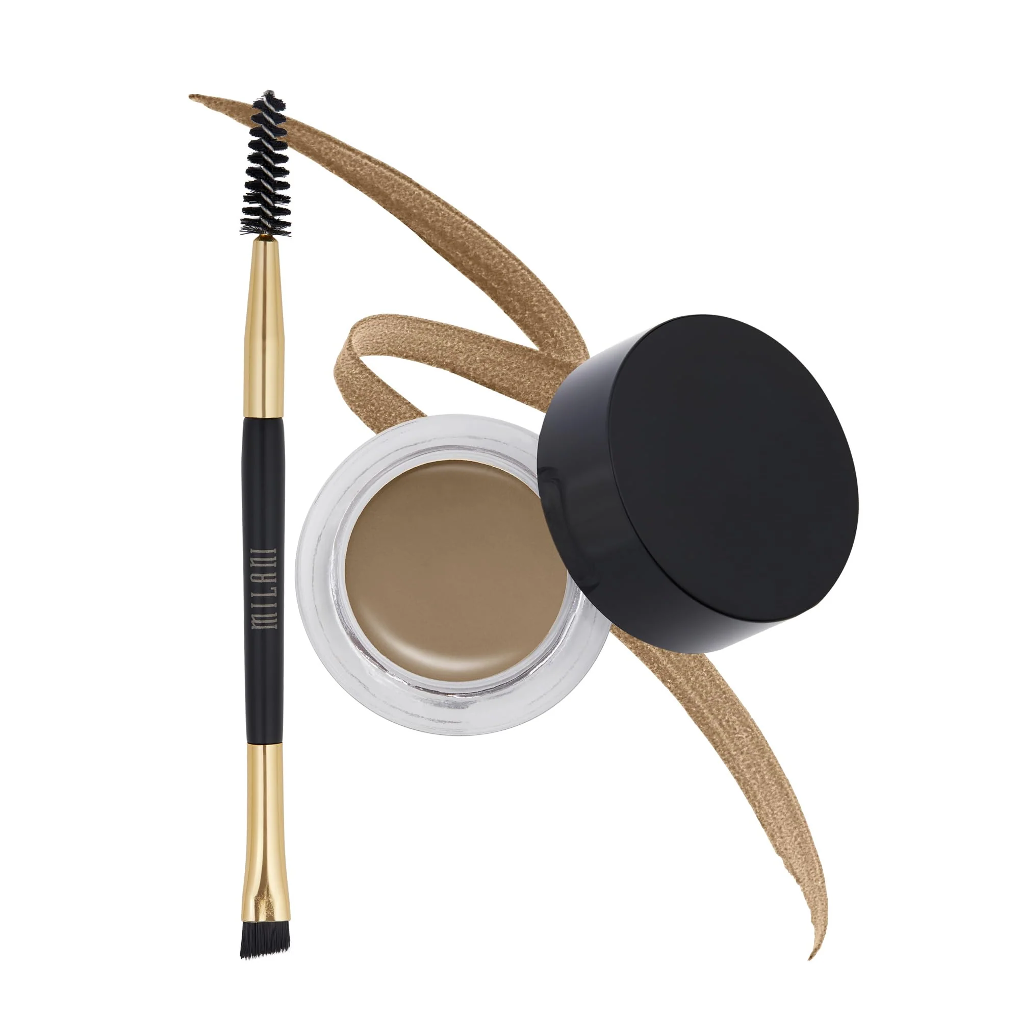 Authentic Milani Stay Put Brow Color - Soft Brown 0.09 Ounce Vegan Cruelty- Eyebrow Color that Fills and Shapes Brows‚ Expertly Made