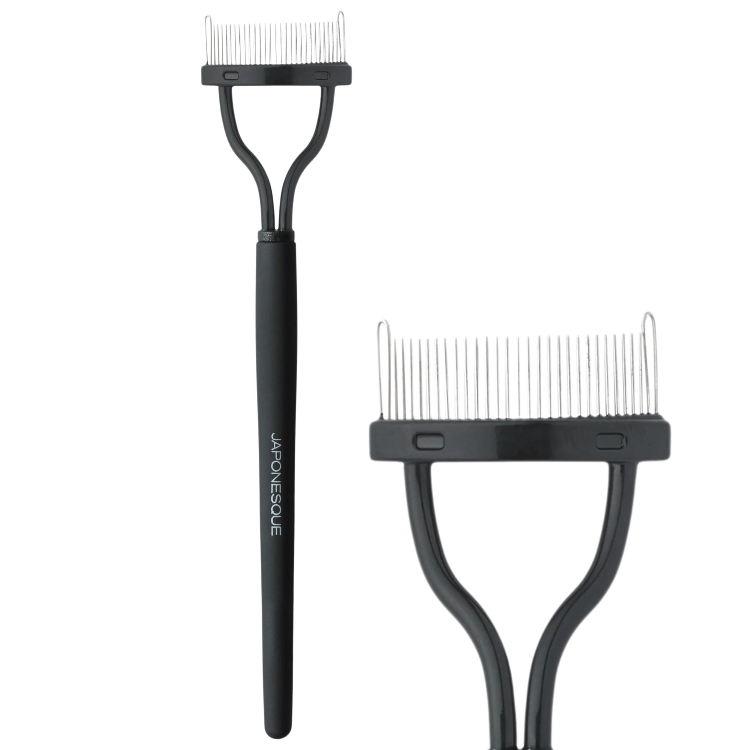 Soft JAPONESQUE - Velvet Touch Lash Separator 0.43 x 5.79 x 1.18 inches - Eyelash Comb Lash Separator Tool Remove Mascara Clumps Arc Lash Brush Black User-Friendly