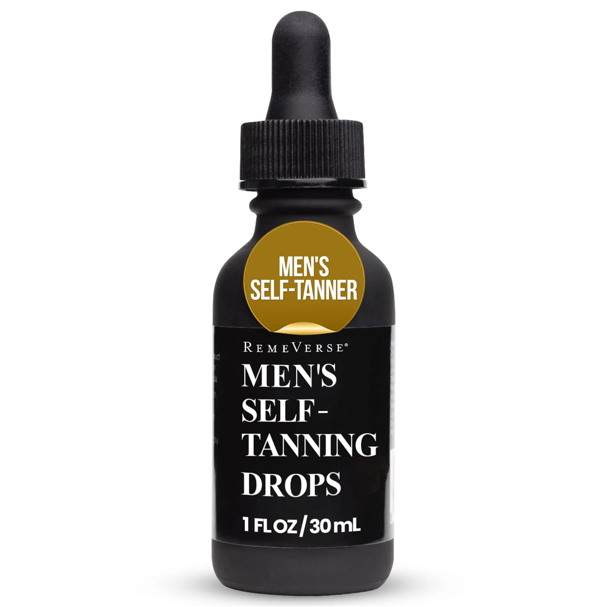 Crafted RemeVerse Men s Self-Tanning Drops - Achieve Natural-Looking Even Skin Tone with Customizable Sunless Tanner for Men - Post-Shave Skin Protection Pure