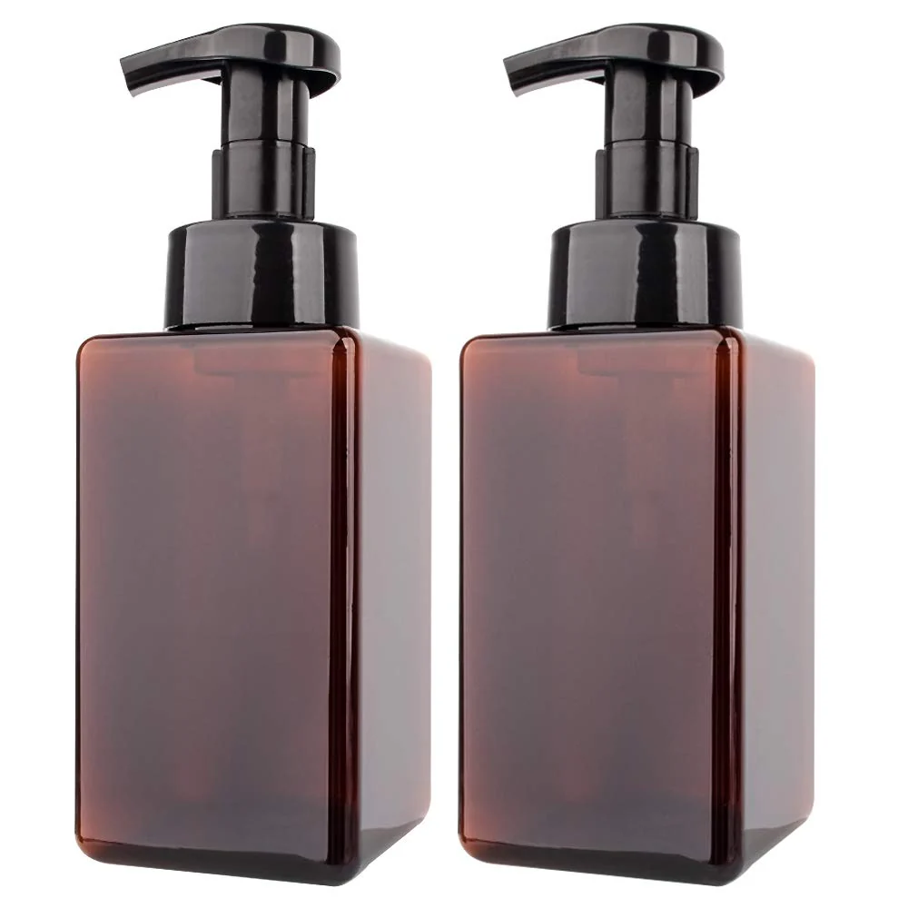 Effective 2 Pack Foaming Soap Dispenser 15oz Refillable Foam Liquid Hand Soap Empty Plastic Pump Bottle Container for Bathroom Vanities Kitchen Sink Hospital Secure