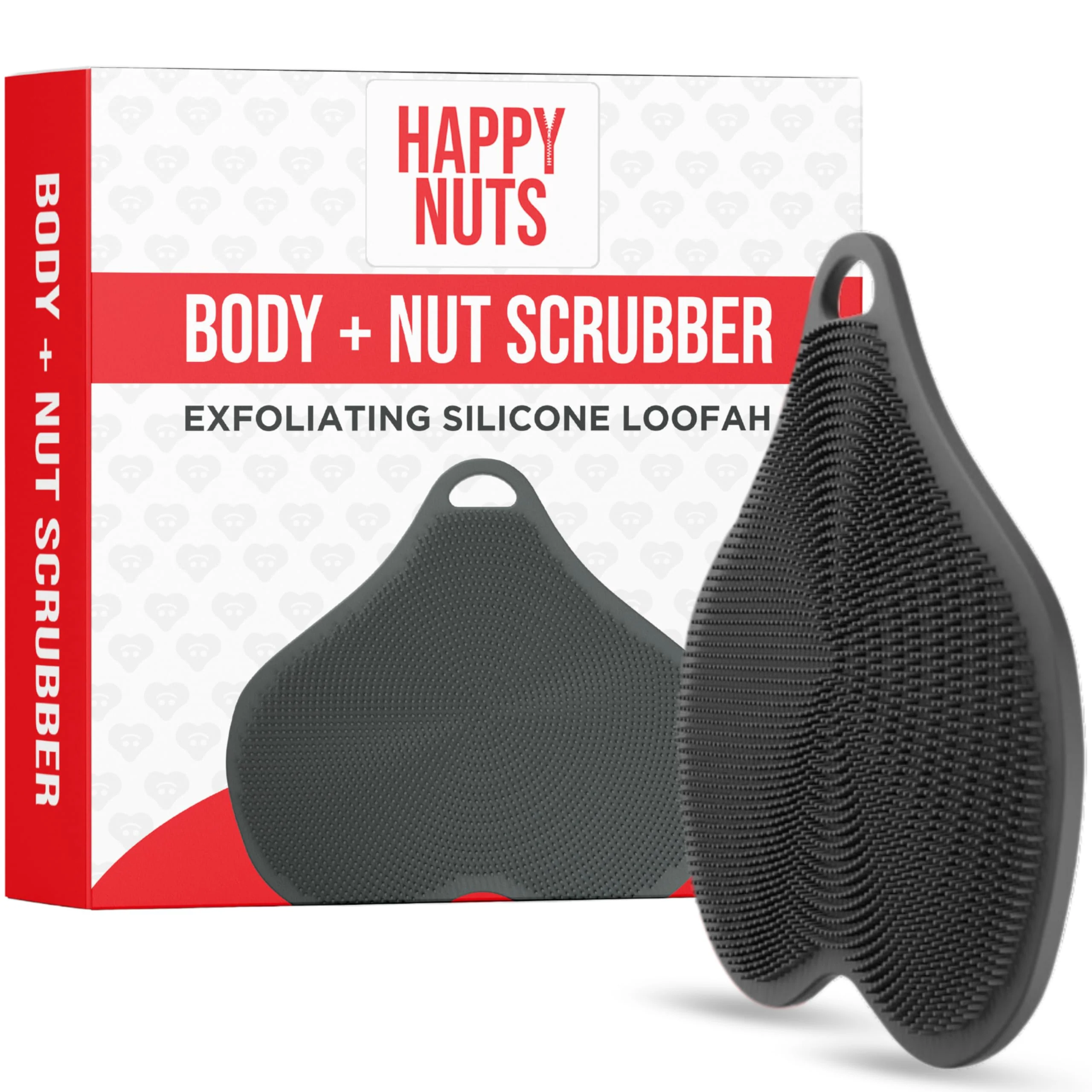Traditional HAPPY NUTS Silicone Body Scrubber Exfoliating Body Scrubber for Sensitive Skin Sustainable Shower Scrubber for Body Silicone Body Brush Elite