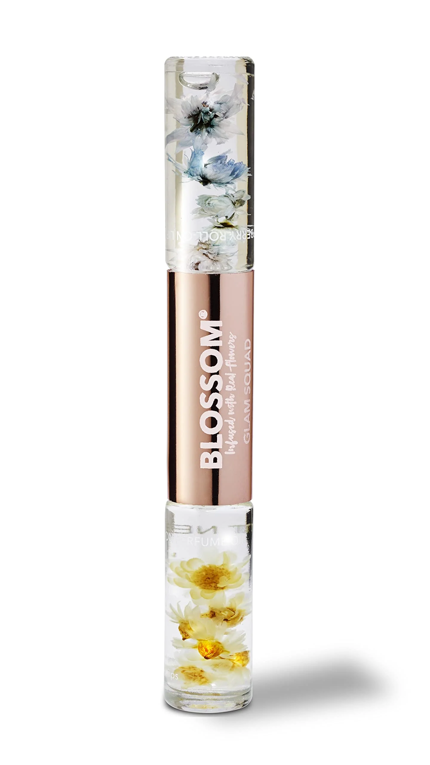 User-Friendly Blossom Lip Gloss Roll On Perfume for Women Glam Squad Double Sided Gift Set Infused with Flowers Bachelorette Gift Made in USA 0.2oz Luxury
