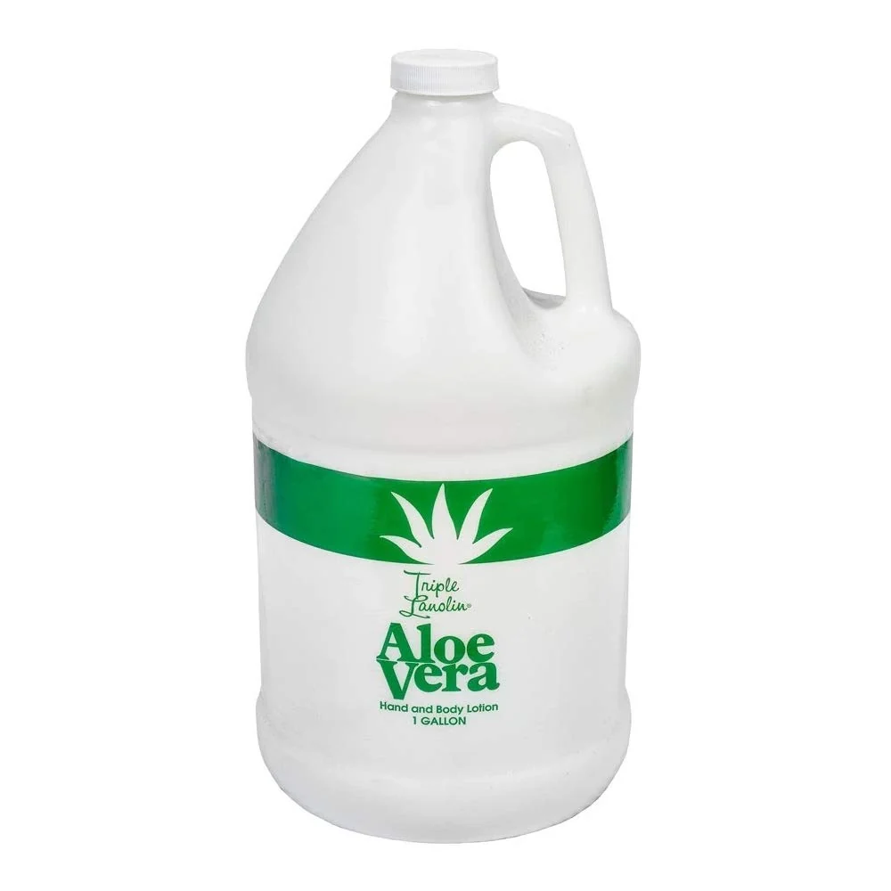 Trusted Triple Lanolin Aloe Vera Soothing Lotion - 128 Fl Oz All Skin Types Moisturizing Hydrating Breathable