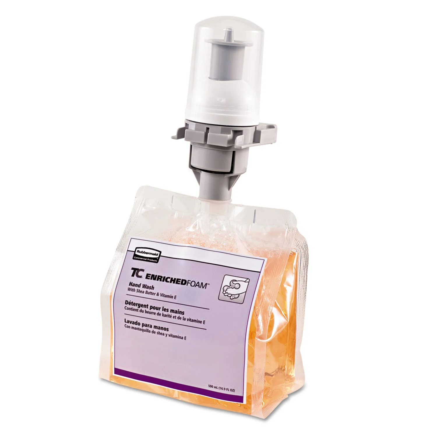 Practical Rubbermaid 3486571 Enriched-Foam Soap Refill 1300mL Vanilla White Peach 3 Carton Relaxed