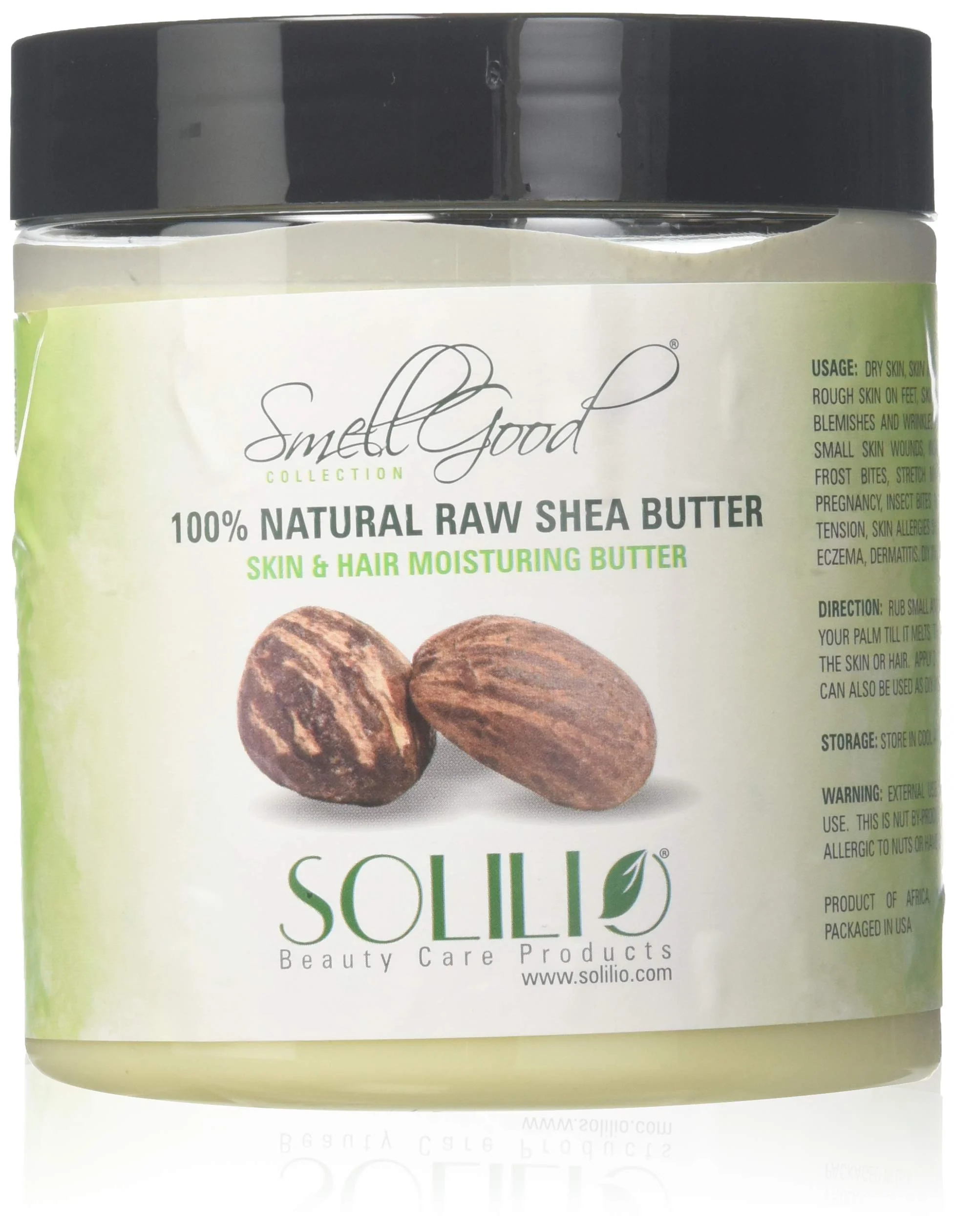 First-Class SmellGood - Pure Unrefined Shea Butter totally natural and organic ivory color packed in 16 oz Jar 1 Unit Superior