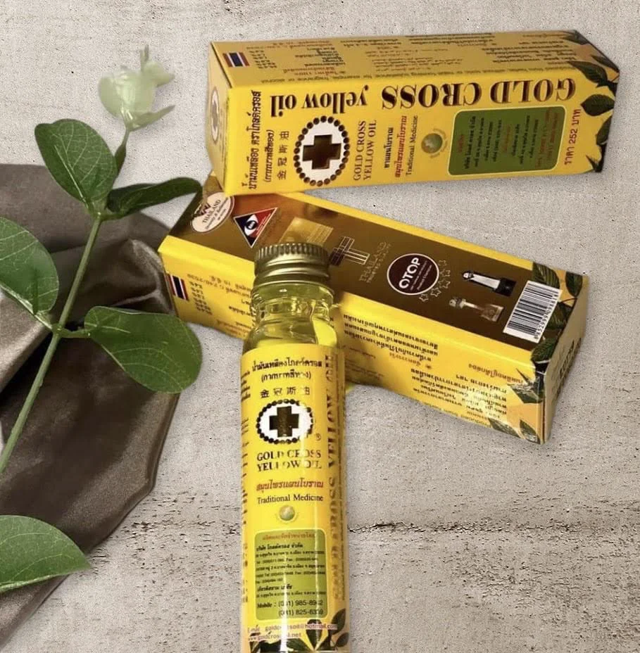 Artisan LOT THAI HERBAL GOLD CROSS YELLOW OIL 24 ml. 3pack Verified