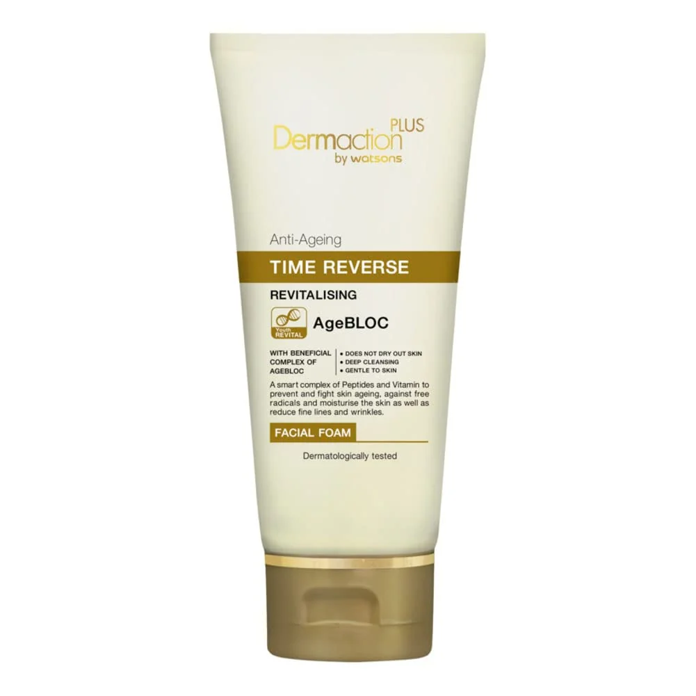User-Friendly Dermaction plus Anti-Ageing Time Reverse Revitalising Facial Foam 100 ml. Authentic