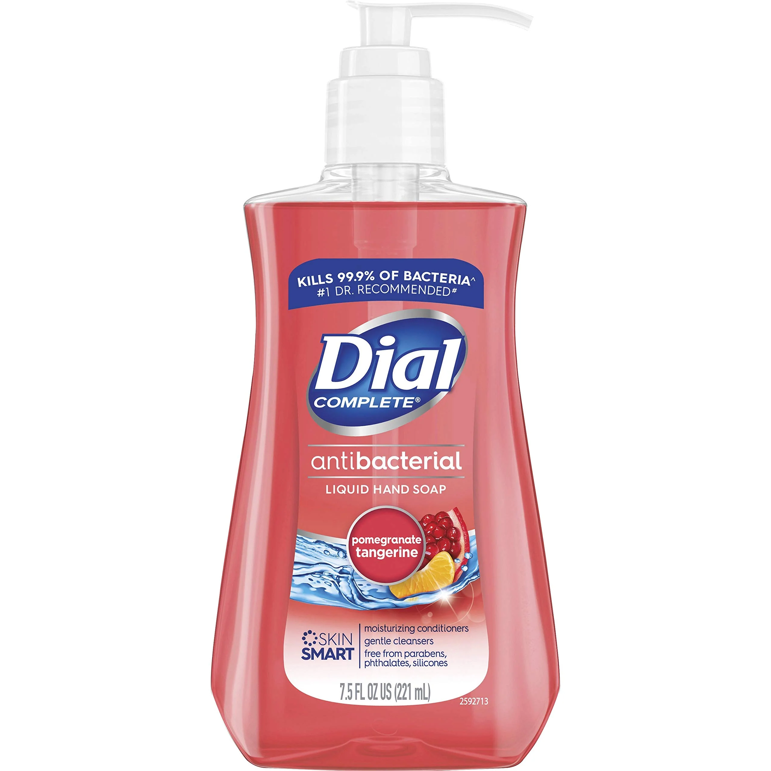 Reliable Dial 02795CT Antimicrobial Liquid Soap 7 1 2 Oz Pump Bottle Pomegranate Tangerine Case of 12 Relaxed