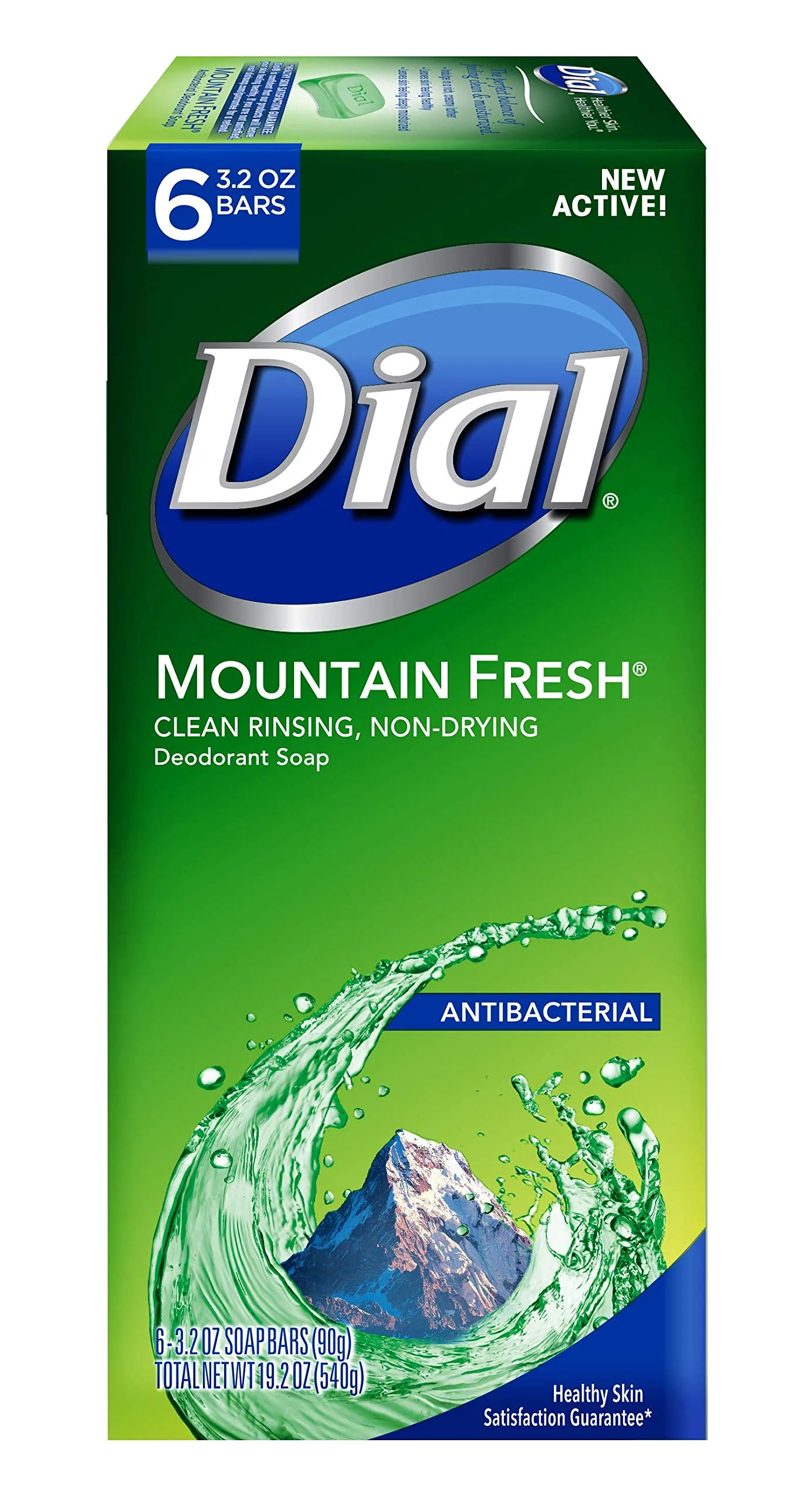 Contemporary Dial Antibacterial Bar Soap Mountain Fresh 3.2 Ounce 6 Bars Quality