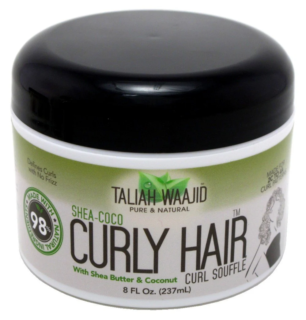 Genuine Taliah Waajid Curly Hair Curl Souffle 8oz Jar Shea-Coco 2 Pack Fast