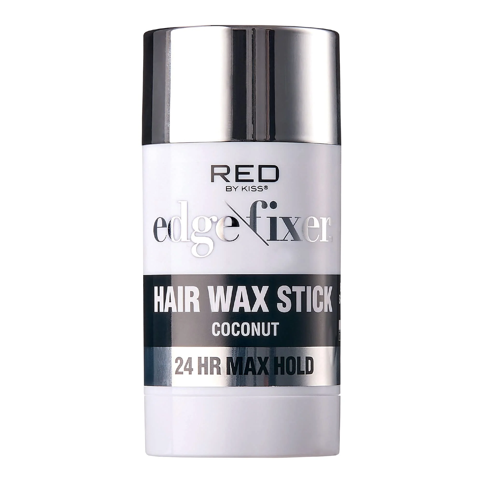 Certified Red by Kiss Hair Wax Stick 24HR Max Hold Edge Fixer Edge Control Pomade Non-Sticky Non-Oily Flake Hair Styling Wax Coconut Traditional