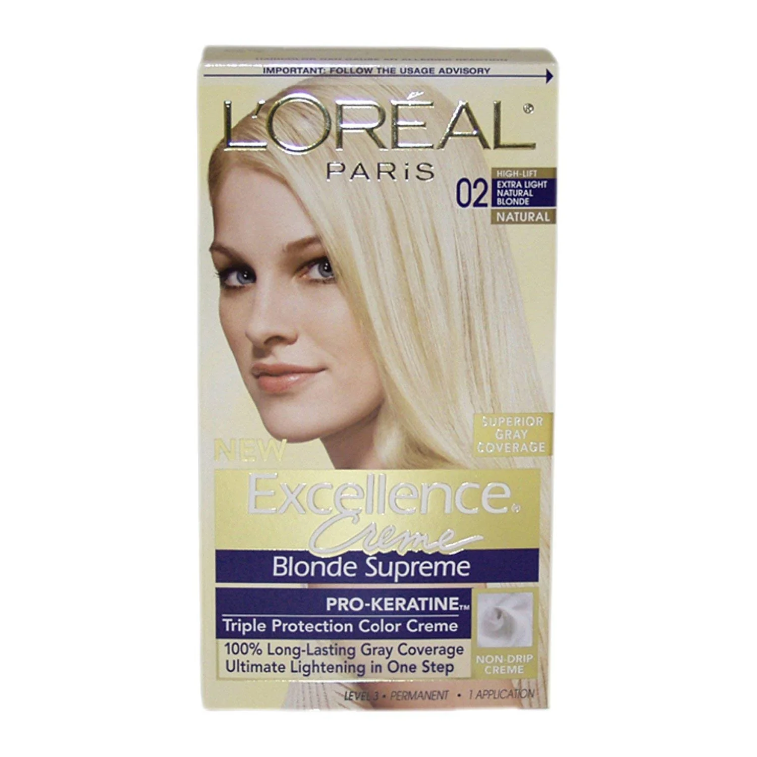 Easy-to-Use L O ParisExcellence Creme Blonde Supreme - 02 Extra Light Natural Blonde Natural 1 Each Pack of 4 Official
