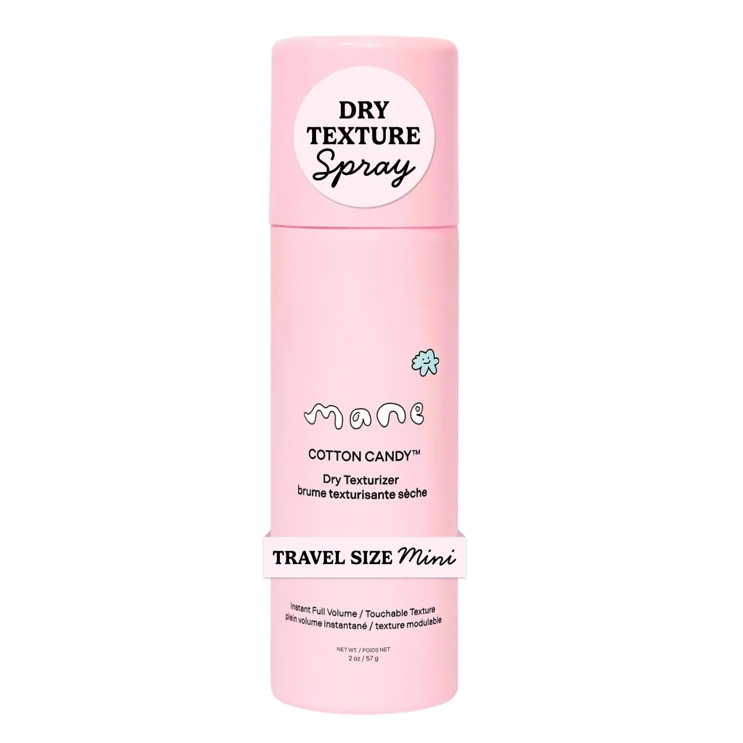 Dependable Mane Cotton Candy Travel Size Dry Texture Spray - Volumizing Spray for Fine Hair - Lightweight Hair Styling Spray with Root Lift Soft Tousled Prestigious