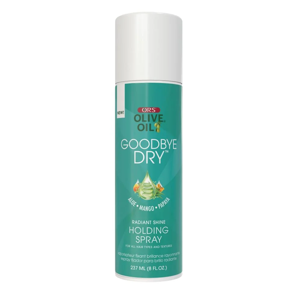 Quality ORS Olive Oil Goodbye Dry Radiant Shine Holding Spray with Aloe Mango Papaya Hydration Nourishing for all Hair Types and Textures 8 Ounces Environmentally Friendly