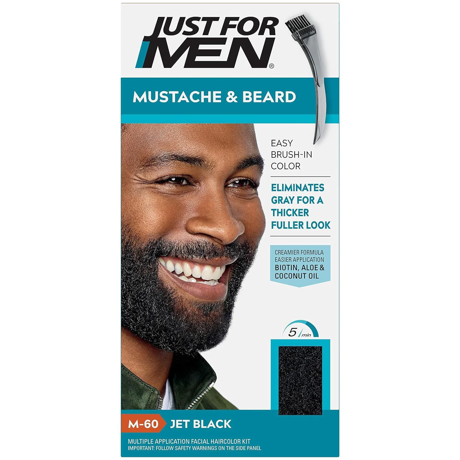Efficient JUST FOR MEN Color Gel Mustache Beard Sideburns 115 Jet Black 1 Each Pack of 12 Consistent
