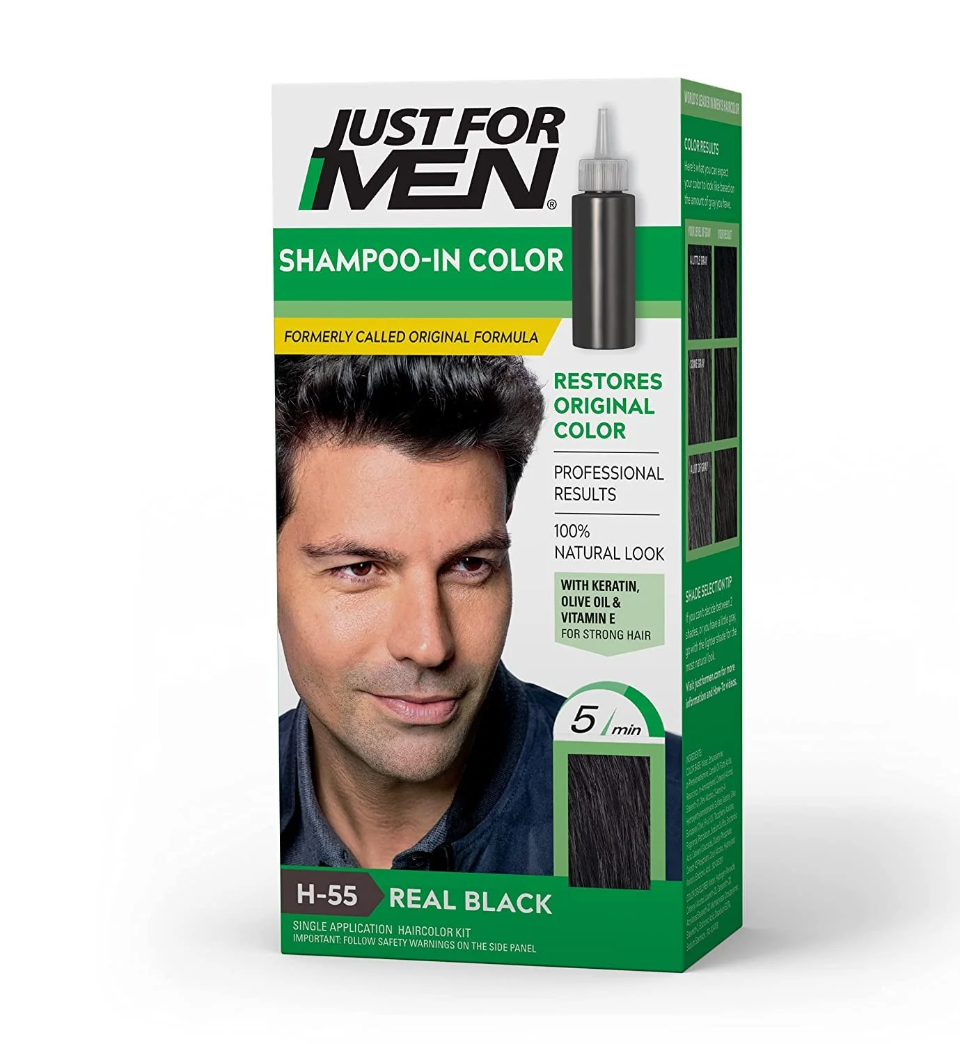 Trendy Just For Men Hair Color H-55 Black 1 Each Pack Of 10 Consistent