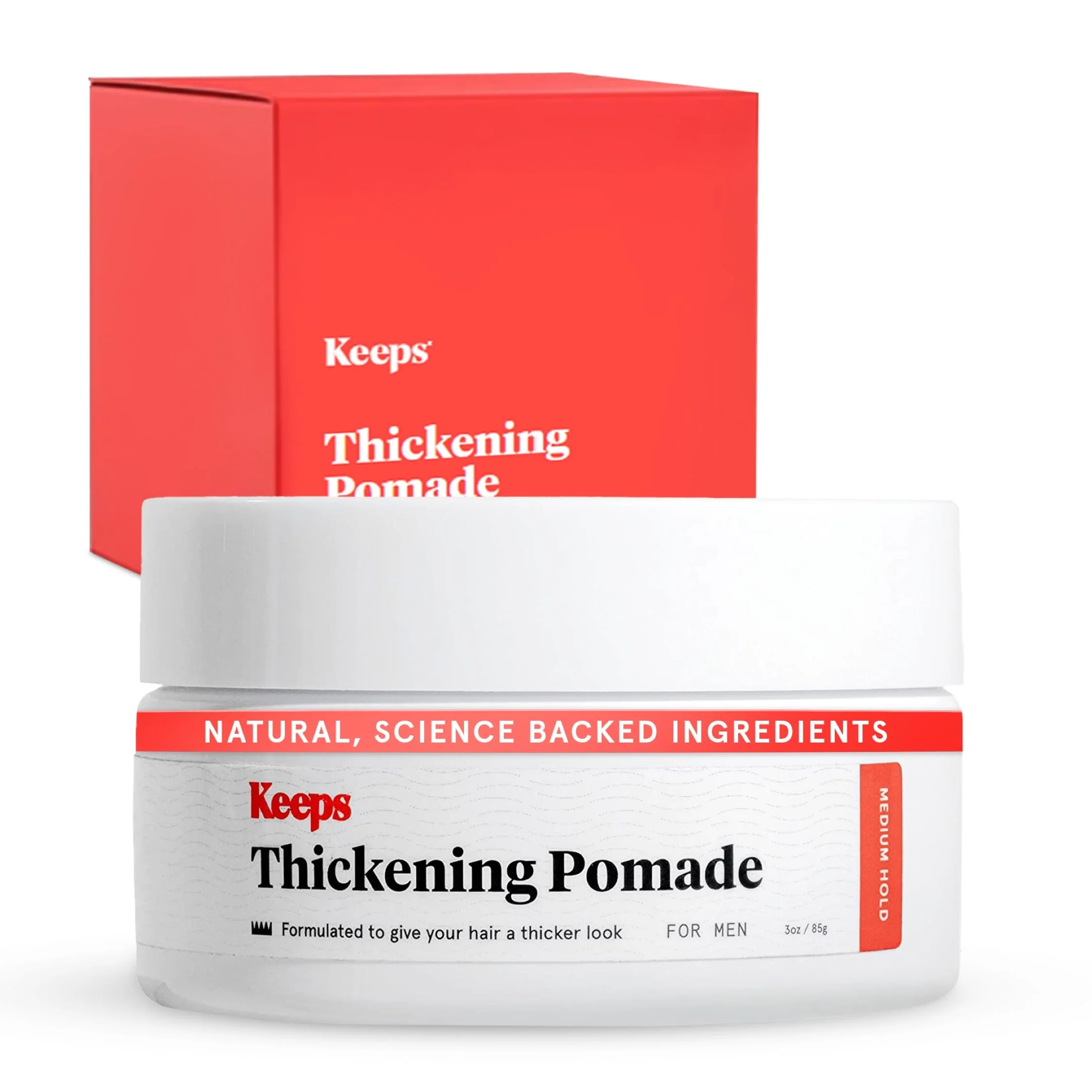 Elegant Keeps Thickening Pomade for Men - Matte Finish Medium Hold Styling Pomade - Biotin Hair Styling for Fuller Thicker Looking Hair - Ethanol Propylene Organic