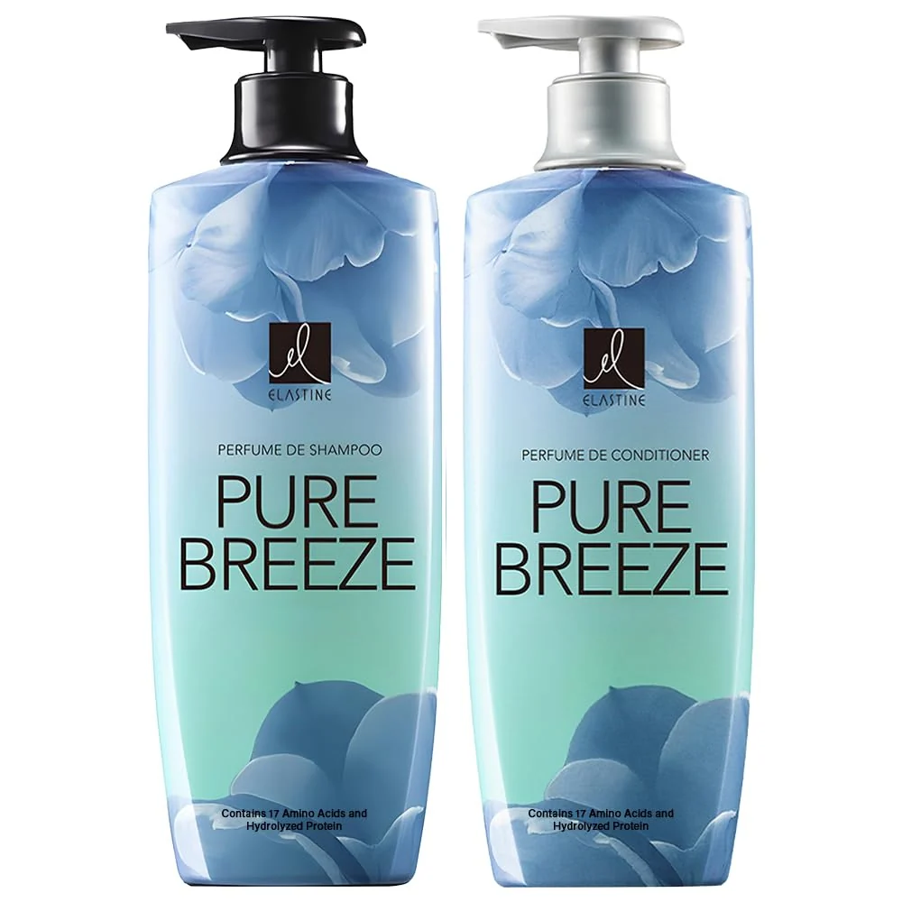 Smart Elastine Perfumed Pure Breeze Shampoo Conditioner Set 600ml x 2 K-Beauty Hair Treatment Silky Hair Care for Women and Men Official