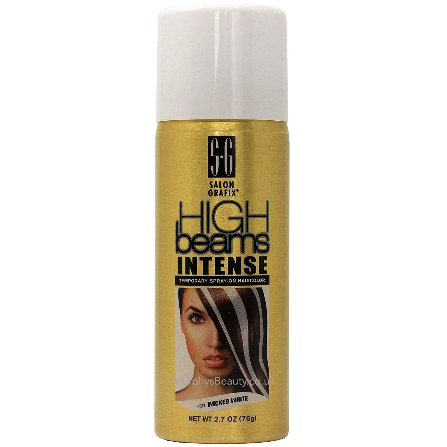 Crafted High Ridge High Beams Intense Spray-On Hair Color -Wicked White - 2.7 Oz - Add Temporary Color Highlight to Your Hair Instantly - Great for Streaking Premium Material