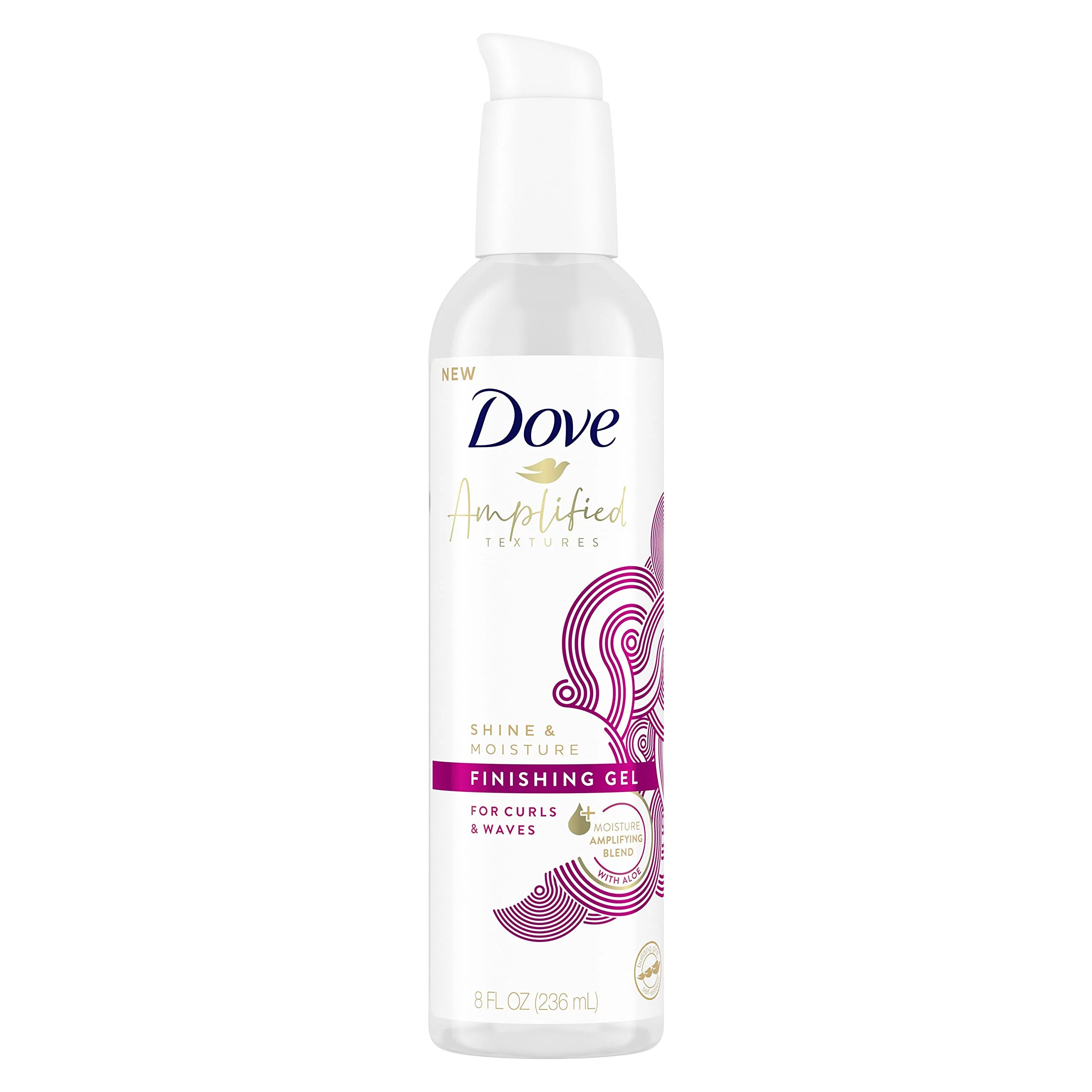 Eco-Friendly Amplified Textures Shine Moisture Finishing Gel 8 fl oz 236 ml Dove Detailed