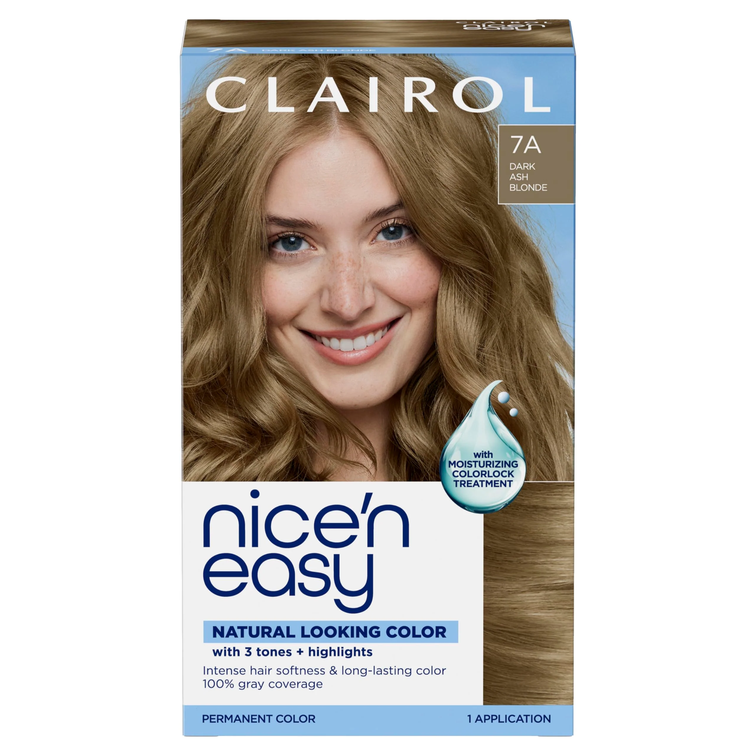 Breathable Clairol Nice'n Easy Permanent Hair Dye 7A 7C Dark Cool Blonde Reliable